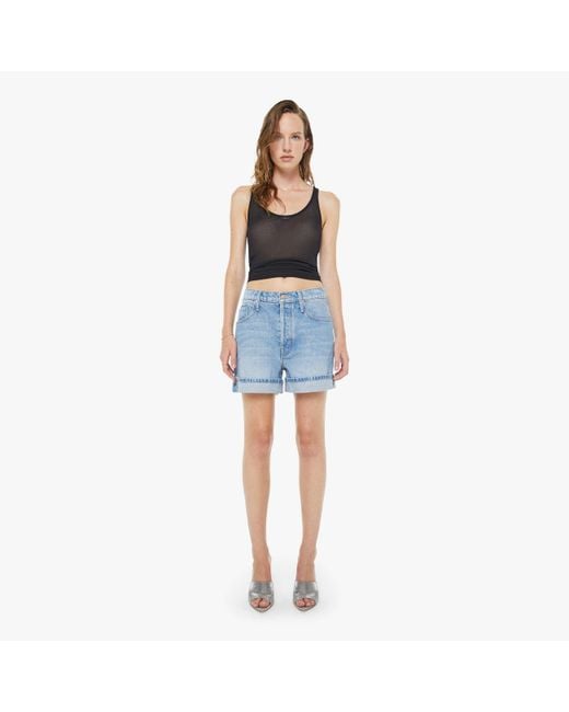 Mother Blue Snacks! The Culotte Cuffed Shorts Byob