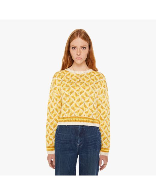 Mother Yellow The Itsy Crop Jumper All The Angles Sweater