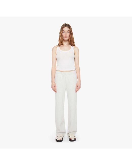 Mother White The Quickie Greaser Ankle And Light Pants