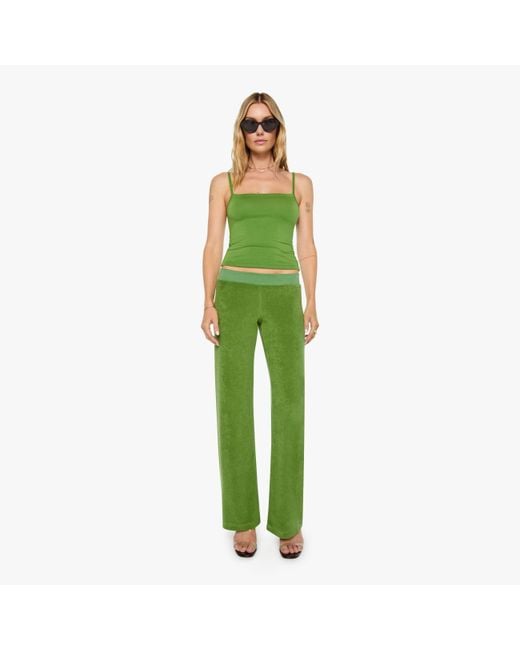 ÉTERNE Green Low Rise Lounge Pants Fern
