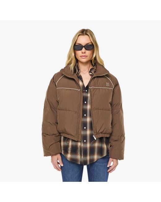 ÉTERNE Brown Down Puffer Mushroom Jacket