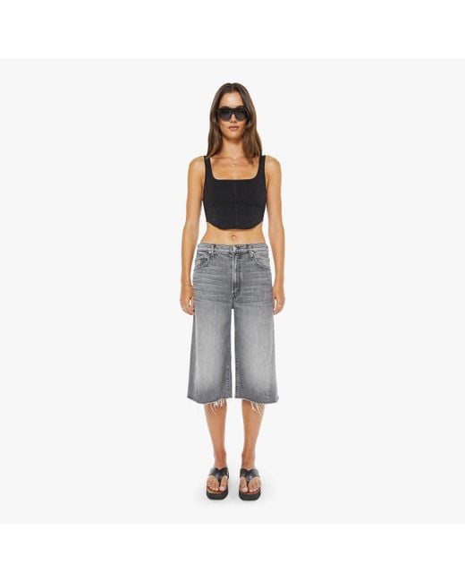 Mother Blue The Whole Lot Zip Twist Fray Bait And Switch Jeans