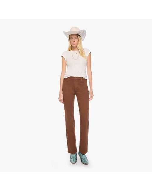 Mother White The Kick It Bison Pants