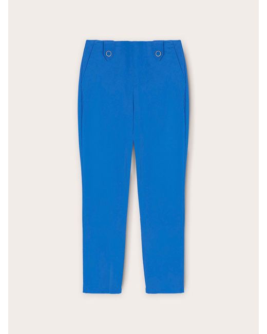 Pantaloni regular con passanti e bottoni di mötivi in Blue
