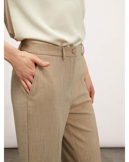 Pantaloni cropped con risvolto di mötivi in Natural