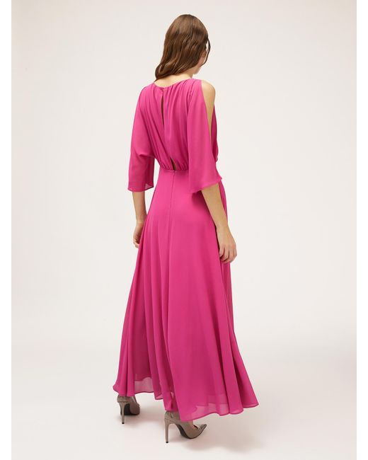 Vestito lungo drappeggiato di mötivi in Pink