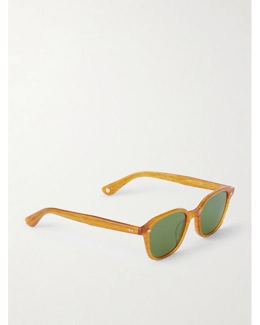 Garrett Leight Yellow Lachman Round-Frame Acetate Sunglasses for men