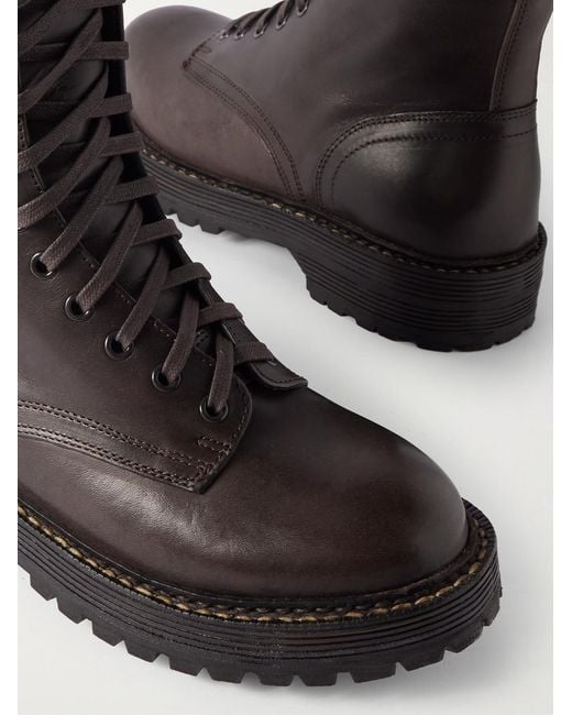 Visvim Black Gillespie Folk Leather Boots for men