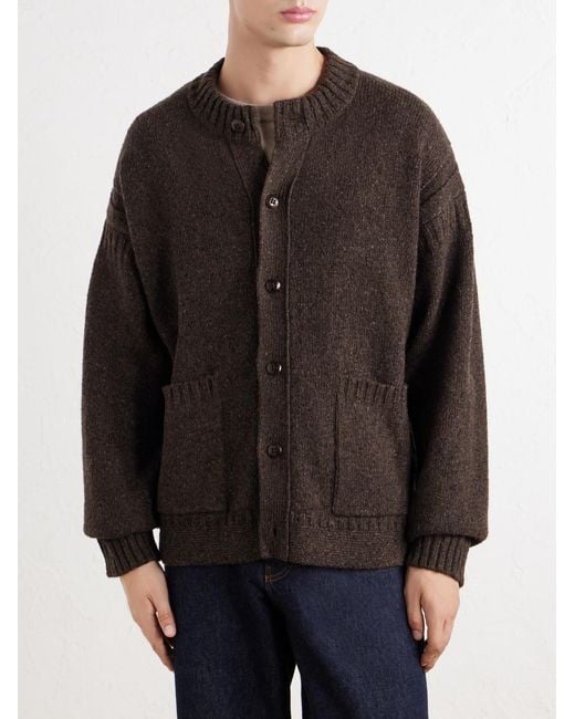 Folk Brown Knitted Cardigan for men