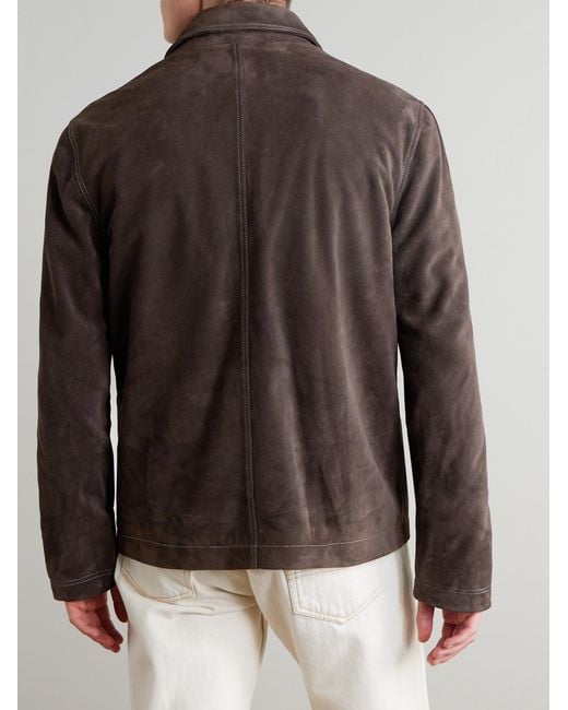 Mr P. Brown Crosta Suede Chore Jacket for men