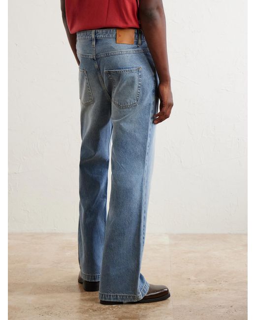 MANAAKI Blue Keni Straight-Leg Jeans for men