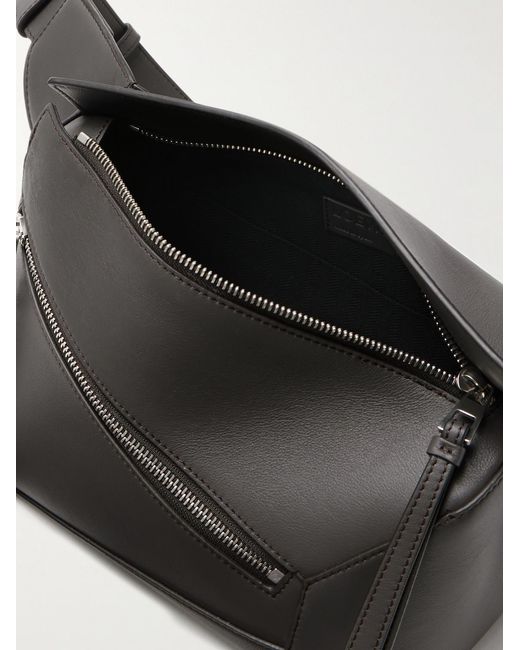 Loewe Black Puzzle Edge Small Leather Belt Bag for men