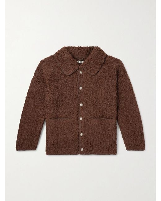 Bode Brown Moppet Alpaca-Blend Cardigan for men