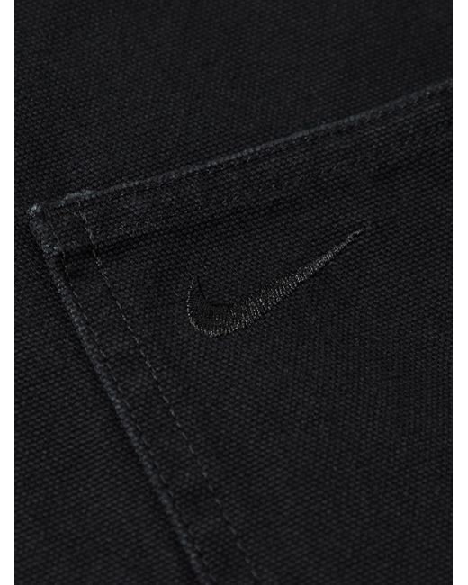 Nike Black Life Logo-embroidered Cotton-canvas Chore Jacket for men