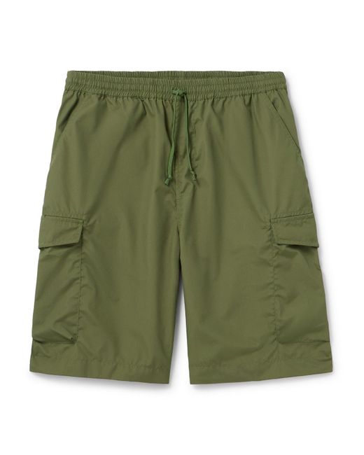 Universal Works Green Parachute Straight-leg Shell Cargo Shorts for men
