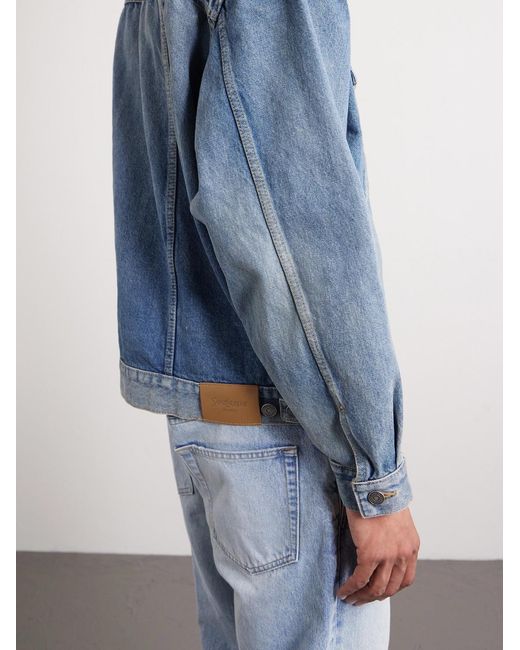Saint Laurent Blue Denim Trucker Jacket for men
