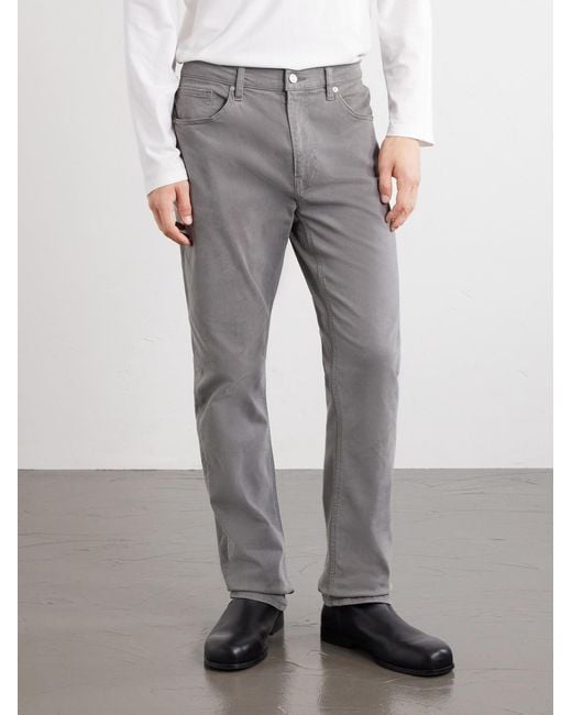 FRAME Gray Modern Straight Lyocell-Blend Jeans for men