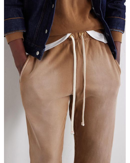 Les Tien Natural Straight-Leg French Terry-Cotton Sweatpants for men