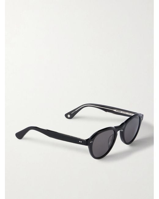 Garrett Leight Black Mcnally Oval-Frame Acetate Sunglasses for men