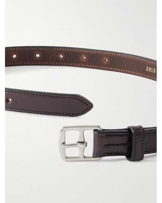 Yuketen Black 2.5cm Stirrup Leather Belt for men