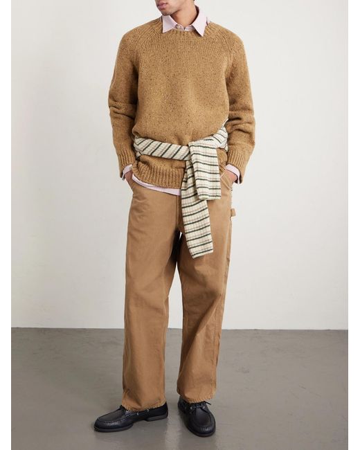 Harris Flecked Virgin Wool Sweater di A.P.C. in Natural da Uomo
