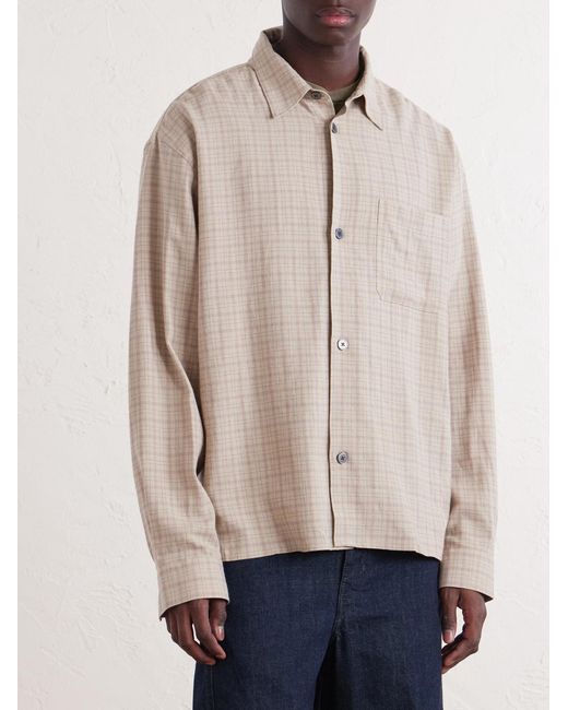 FRAME Natural Checked Woven Shirt for men