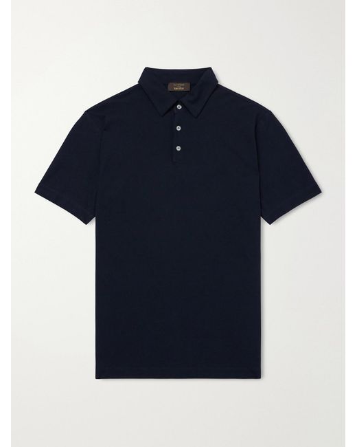 Slowear Blue Slim-Fit Icecotton Polo Shirt for men