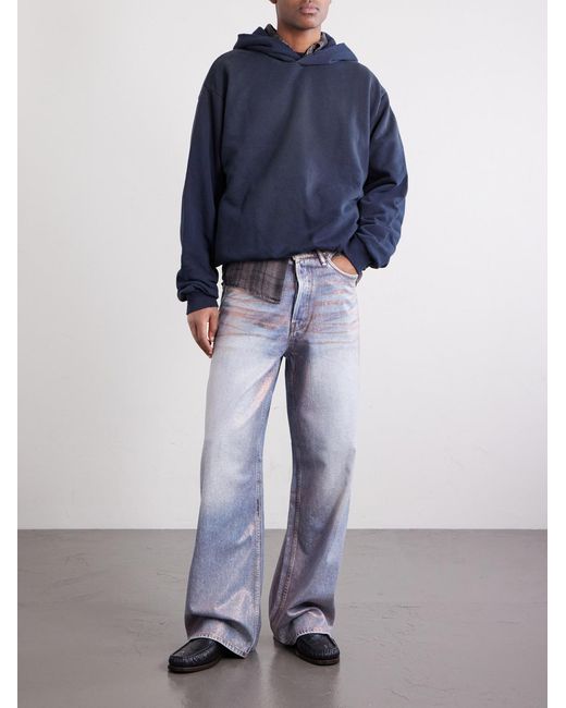 Acne Gray Wide-leg Glittered Jeans for men