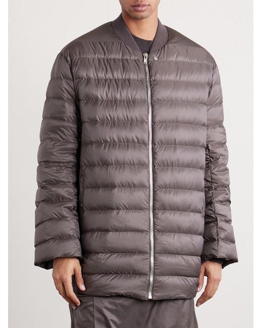 Rick Owens Brown Moncler Quilted Padded Shell Down Jacket for men