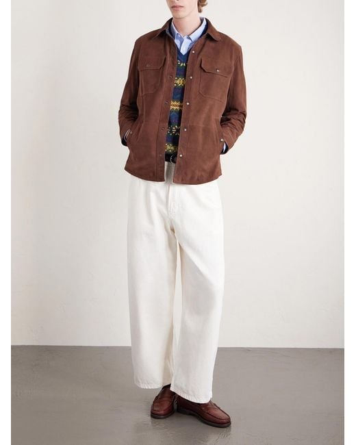 Polo Ralph Lauren Brown Suede Shirt Jacket for men