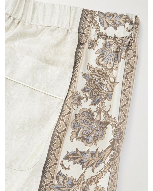 Etro White Silk Trousers for men