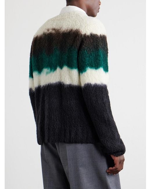 Sacai Black Chusen-Dyed Wool-Blend Cardigan for men
