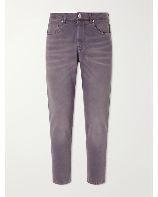 Eleventy Purple Straight-Leg Jeans for men