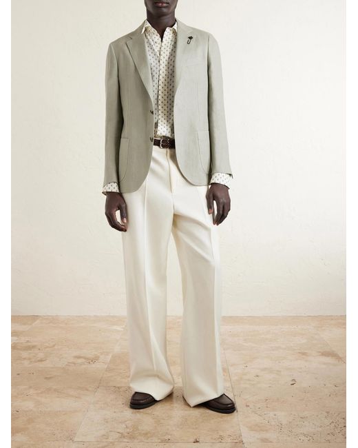 Lardini Gray Linen Blazer for men