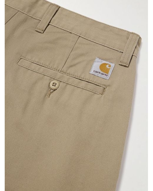 Pantaloni a gamba dritta in twill di misto cotone Calder di Carhartt in Natural da Uomo