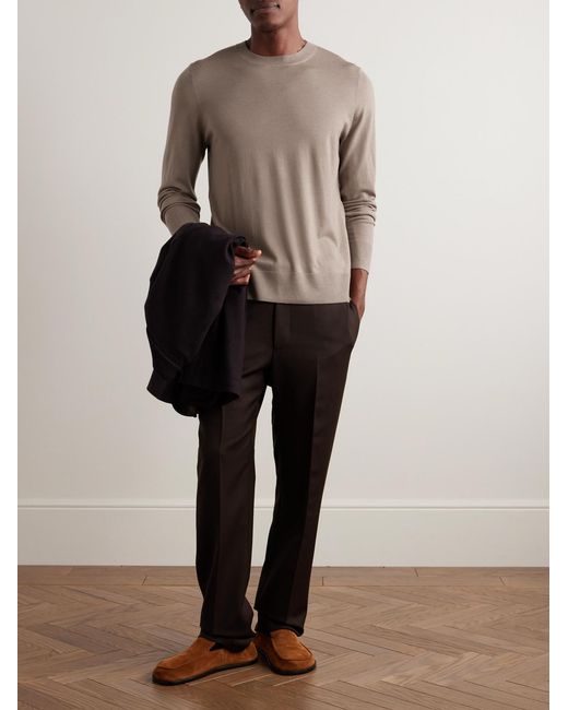 Gabriela Hearst Natural Palco Slim-Fit Merino Wool Sweater for men
