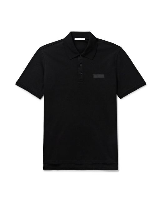 Givenchy Black Cotton-Piqué Polo Shirt for men