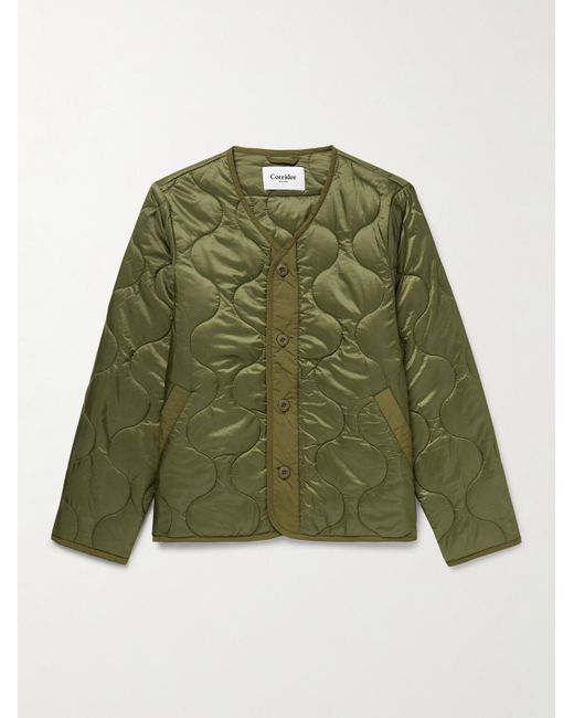 Corridor NYC Green Quilted Ripstop Jacket for men