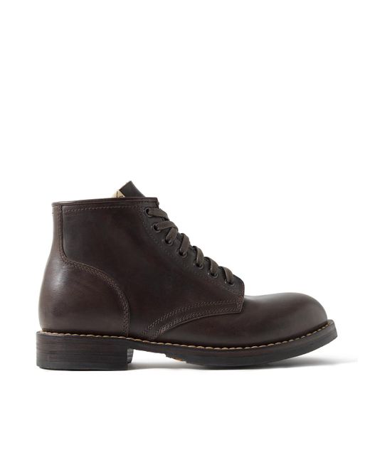 Visvim Brown Brigadier Folk Leather Boots for men