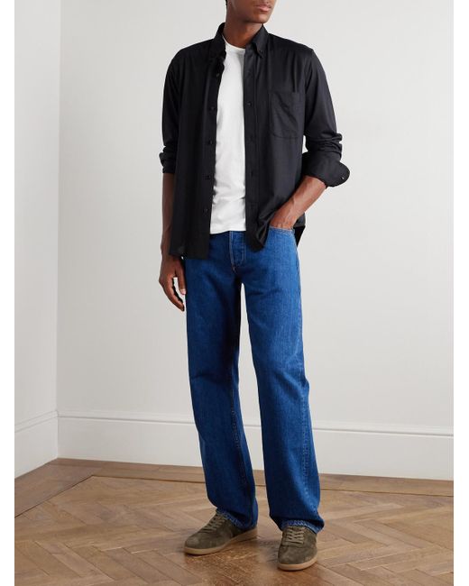 Tom Ford White Slim-fit Lyocell And Cotton-blend Jersey T-shirt for men