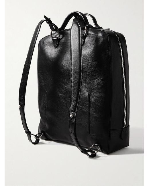Metier Black Rider Full-Grain Leather Backpack for men