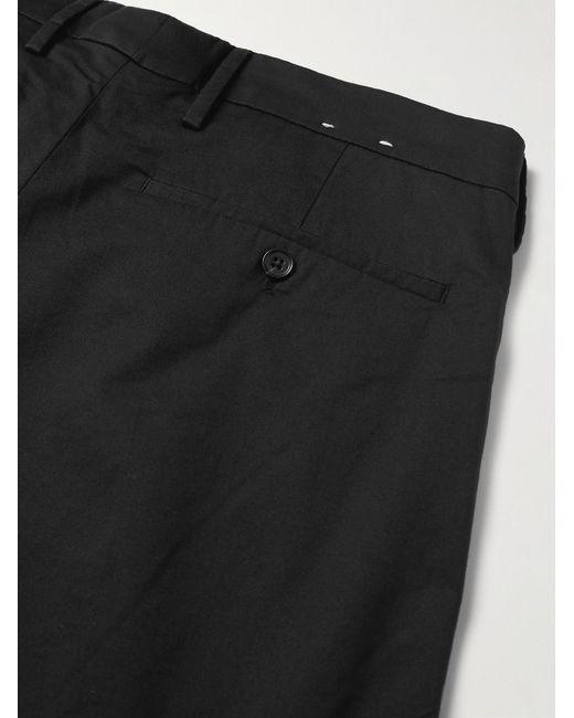NN07 Black Bill 1804 Straight-Leg Organic Cotton-Blend Trousers for men