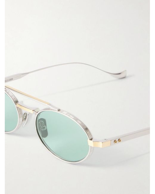 Cutler & Gross Green 1427 Round-Frame-Tone Sunglasses for men