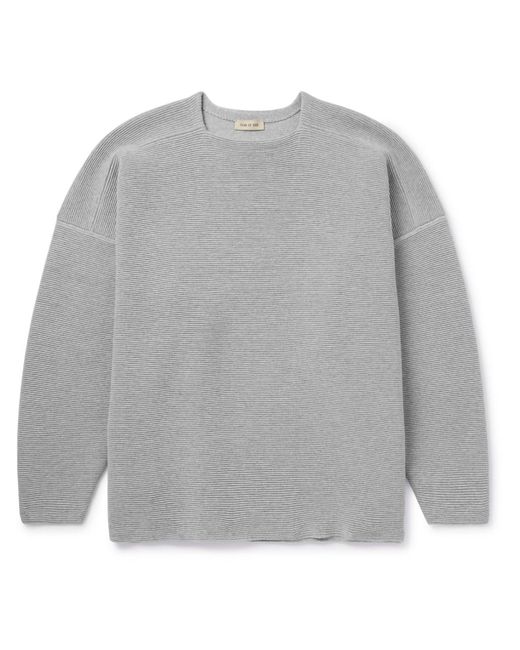 Fear Of God Gray Ottoman Ribbed Wool Sweater for men