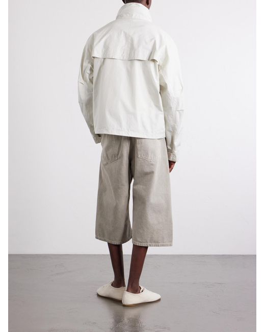 Lemaire White Ventile Cotton Hooded Jacket for men