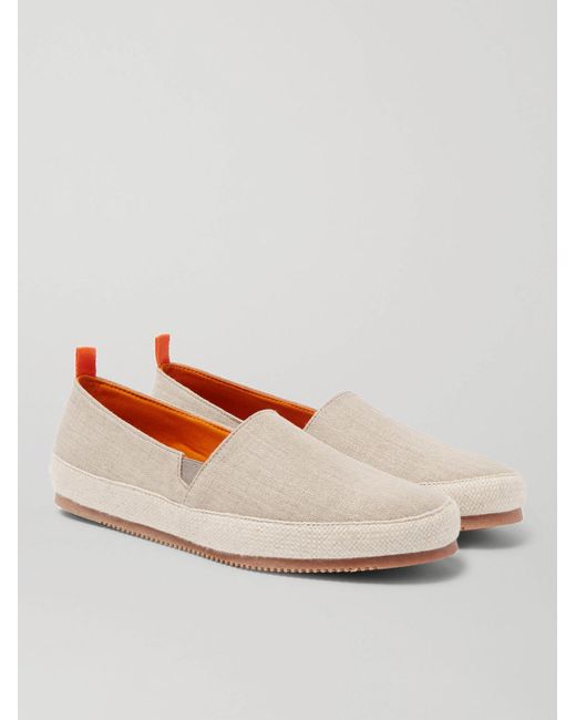 Mulo Multicolor Linen Espadrilles for men