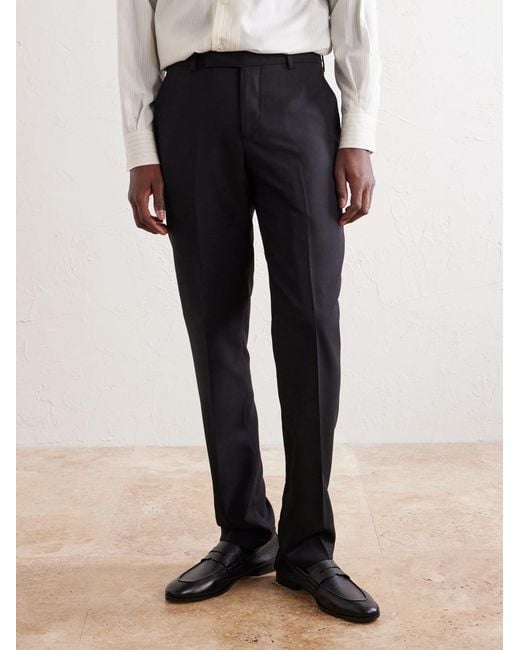 Paul Smith Black Straight-Leg Pleated Wool Suit Trousers for men