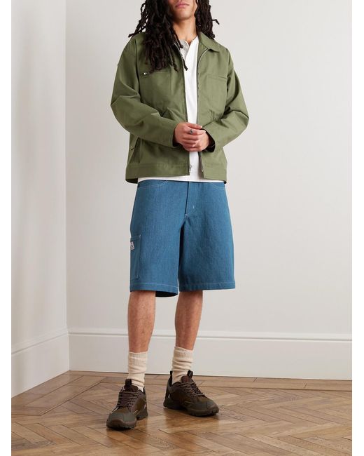Randy's Garments Blue Straight-Leg Denim Cargo Shorts for men