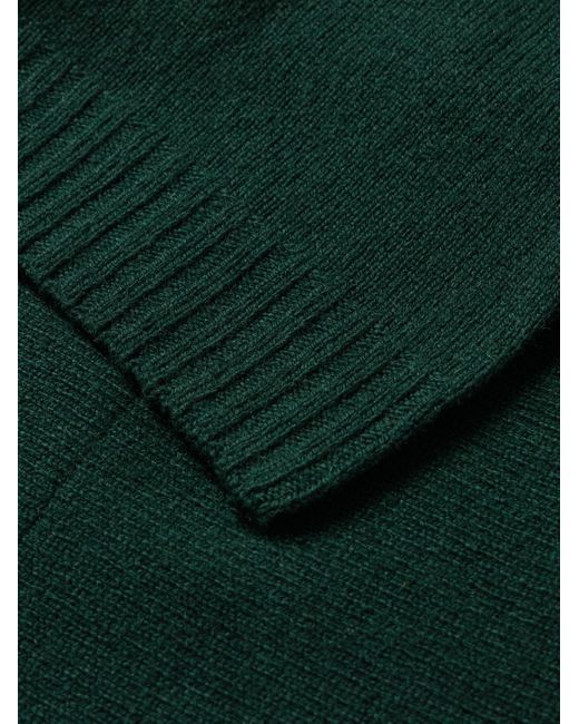 John Smedley Green Rockford Shawl-Collar Recycled-Cashmere And Merino Wool-Blend Cardigan for men