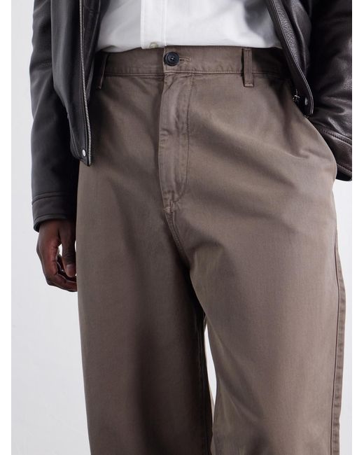 Agolde Brown Warwick Wide-Leg Recycled-Cotton Twill Trousers for men
